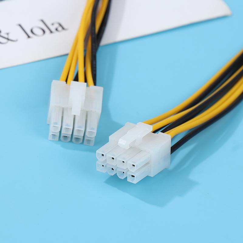 1 stk 4 pins hann-til-8-pins hunn-ledningsforlengelse til CPU-strømomformerkabel
