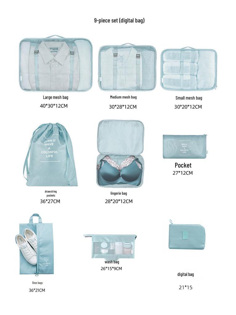 8-Piece Travel Luggage Organizer Set: Suitcase Storage Bags for Packing