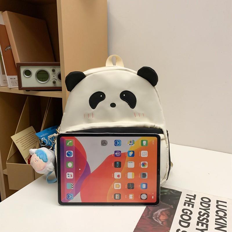 Cute Panda Bag Cartoon Backpack Ins Girl Soft Mini College Middle School Students Small Schoolbag