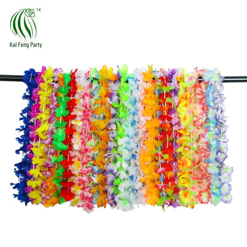36PCS Hawaiian Lei Necklace Set - Small Size, Perfect for Holiday Events