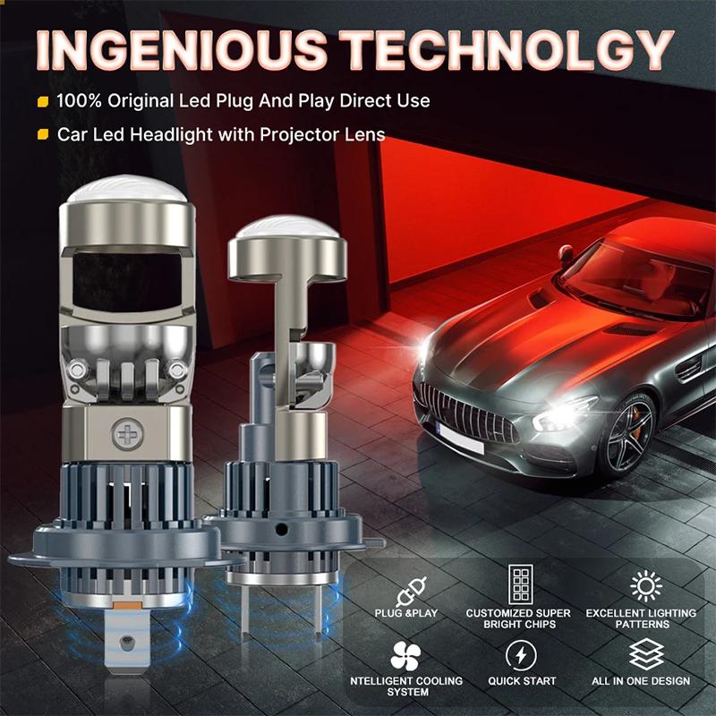 2x H7 LHD/RHD LED Headlight Mini Lens Projector Auto Low Beam STG Canbus Bulb For Car/Motor 12v 80W 30000LM.