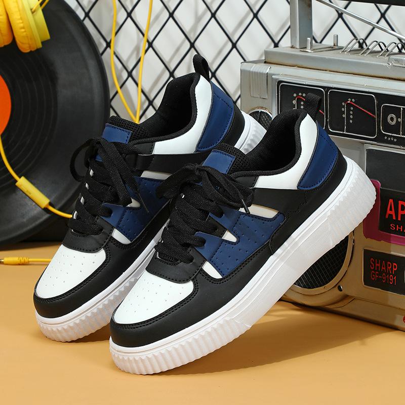 

PU Leather White Shoes Women s Fashion Board Shoes Walking Flats Men s Trendy Casual Sneakers Low-cut Daily Casual Shoes 45