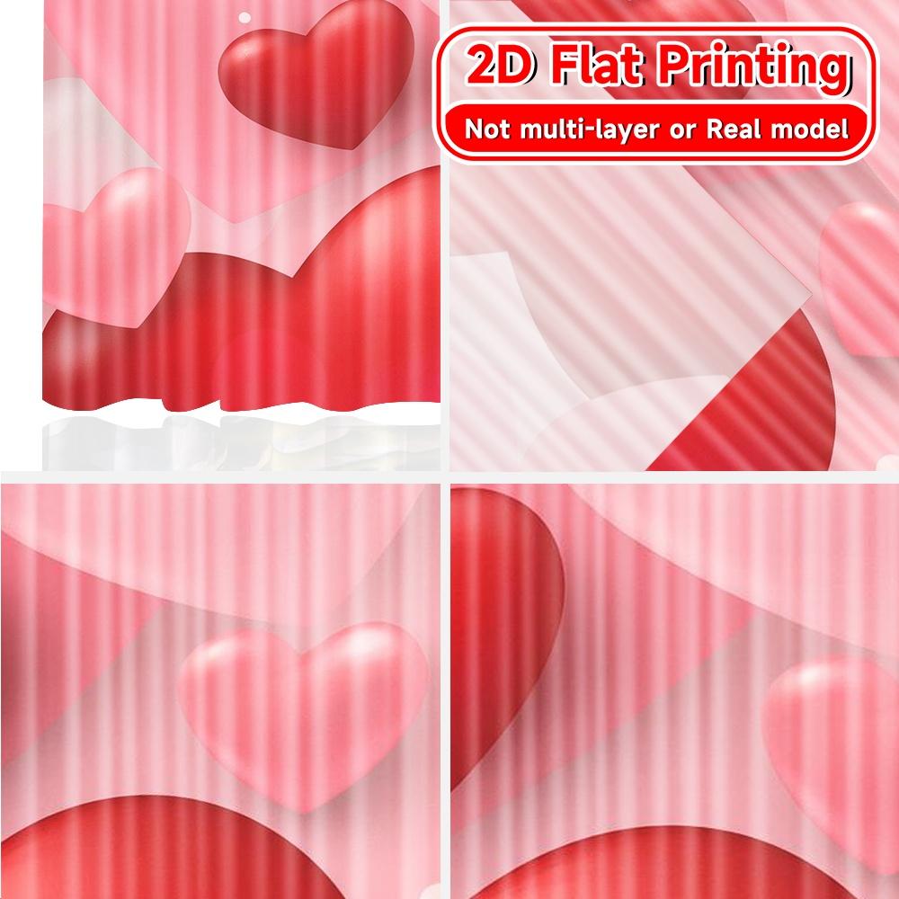 Flat Printing Heart Wonderland Popular Pattern Curtains Versatile Polyester Decorations Outdoor Use Set Of 2 Made
