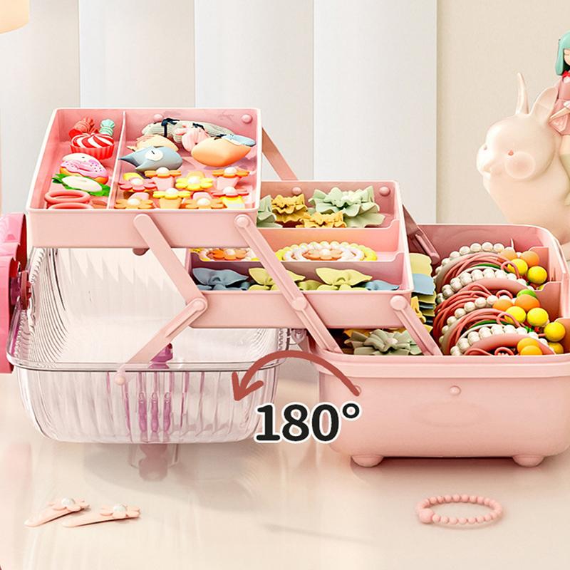 Multi-Layer Hairpin Organizer Cute Girl Jewelry Case Head Rope Headband Display Rack Children'S Hair Accessories Storage Box