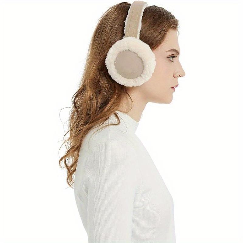 1pc Cozy Faux Fur Ear Muffs, Soft Plush Winter Warmth, Outdoor Cold Weather Ear Protection, Fitted Suede Material, Dry Clean Only, Classic, Earmuffs