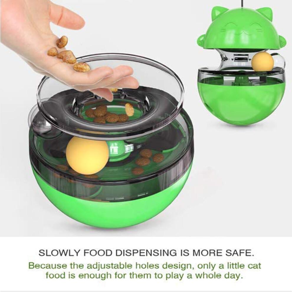 Cat Puzzle Feeder Toy, Interactive Ball, Designed To Stimulate Mental And Physical Activity, Adjustable Food Leakage Holes For Slow Feeding, Detachabl