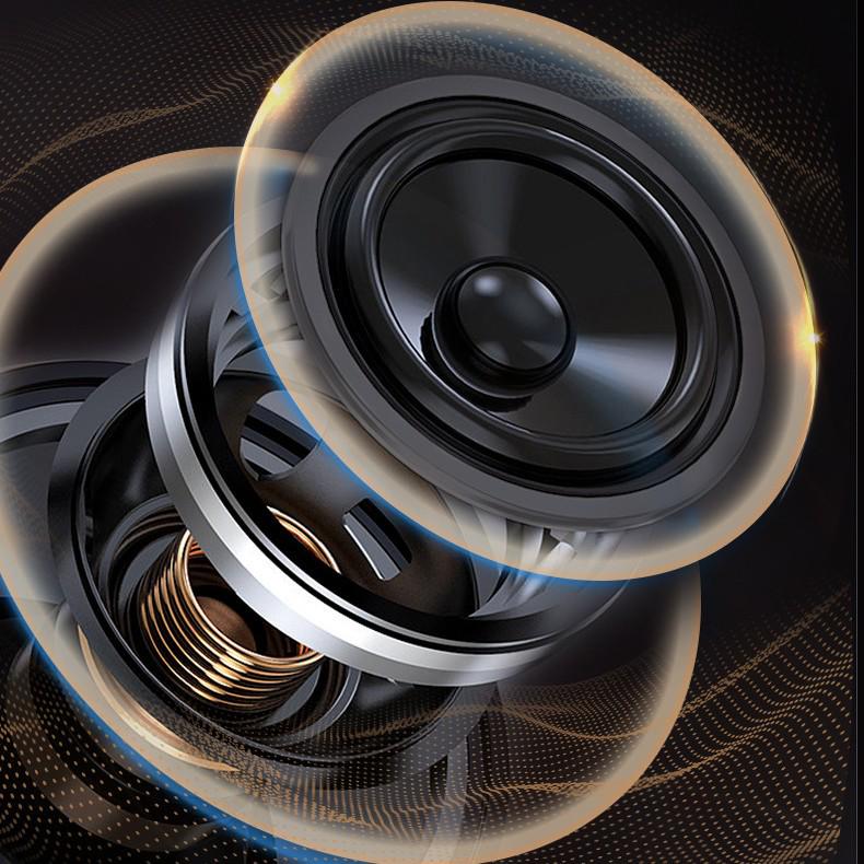High Volume Retro Bluetooth KTV Microphone Speaker with Subwoofer for Home & Outdoor Use