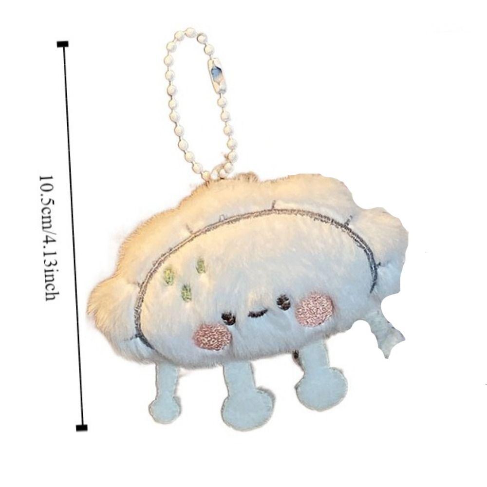PP Cotton Food Dumpling Plush Keychain Mini Stuffed Dumpling Doll  Decoration Accessories