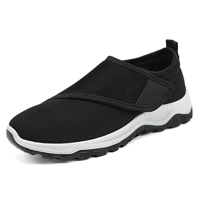 Shoes for Summer Women's Mesh Breathable Casual Shoes Temu Velcro Middle-aged Mother Shoes Single Shoes