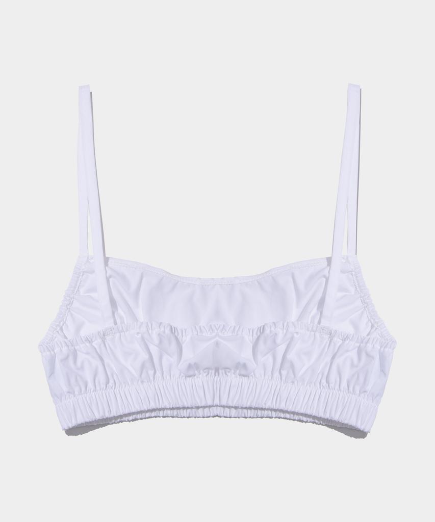 PLACE STUDIO Basic Heart Neck Shirred Elastic Cotton Slim Soft Sleeveless Bra Top _2 Colors