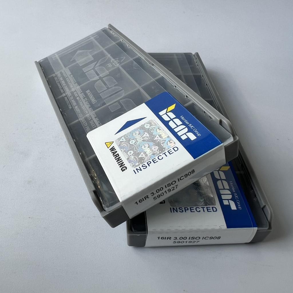 ISCAR / 16IR3.00ISO IC908 / Industrial indexable Carbide Inserts 10 Pcs