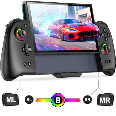 Elekasumi Switch 2 Grip Controller, Dedicated Handheld Mode Controller with Wake-Up, Macro Function, 1000mAh High Capacity, Bluetooth Compatible, Gyro