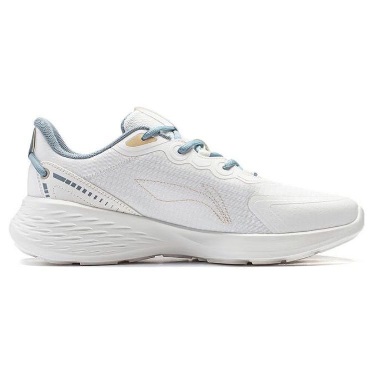 Li Ning Soft Casual Comfortable Shock Absorbing Non-Slip Wear-Resistant Low-Top Running Shoes Men Sneaker Cloud-White ARST047-3