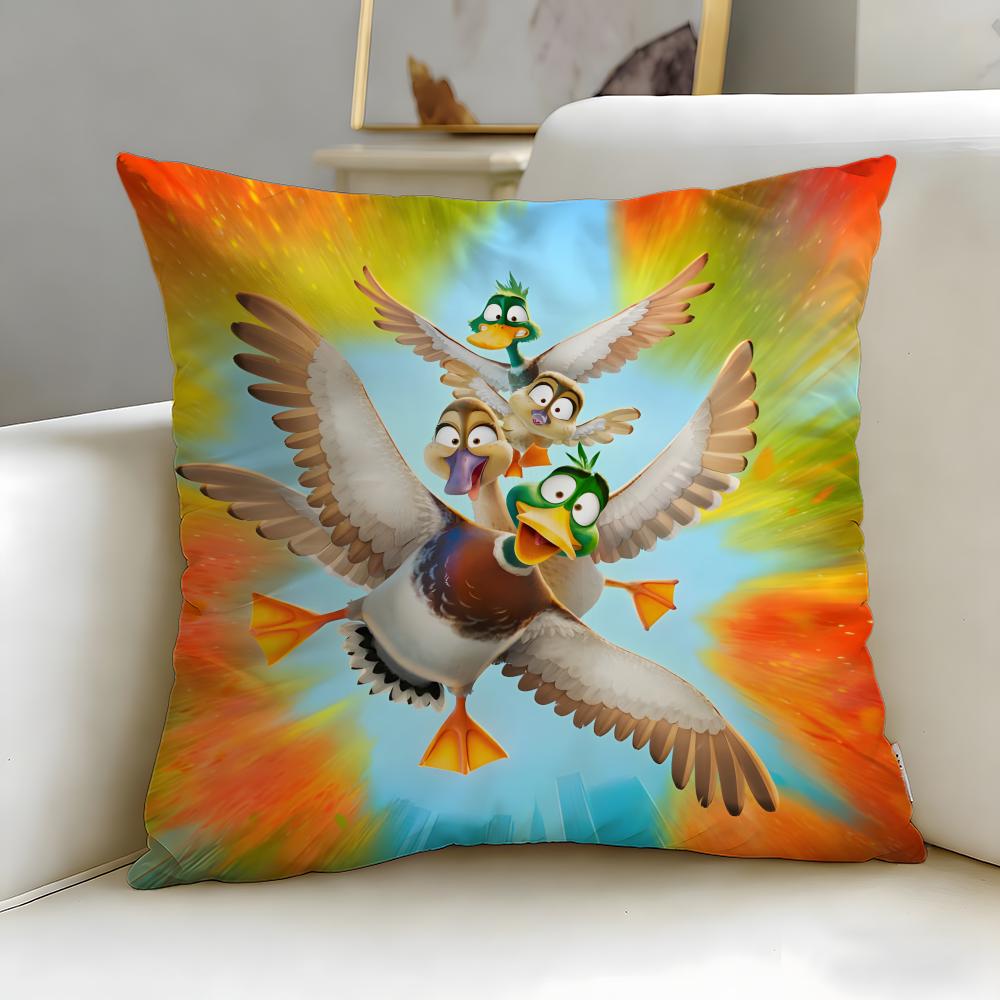 classic animated movie Migration Cushion Cover Soft  EasyWash Pillow Case  Versatile for Couch Bed Travel and Office