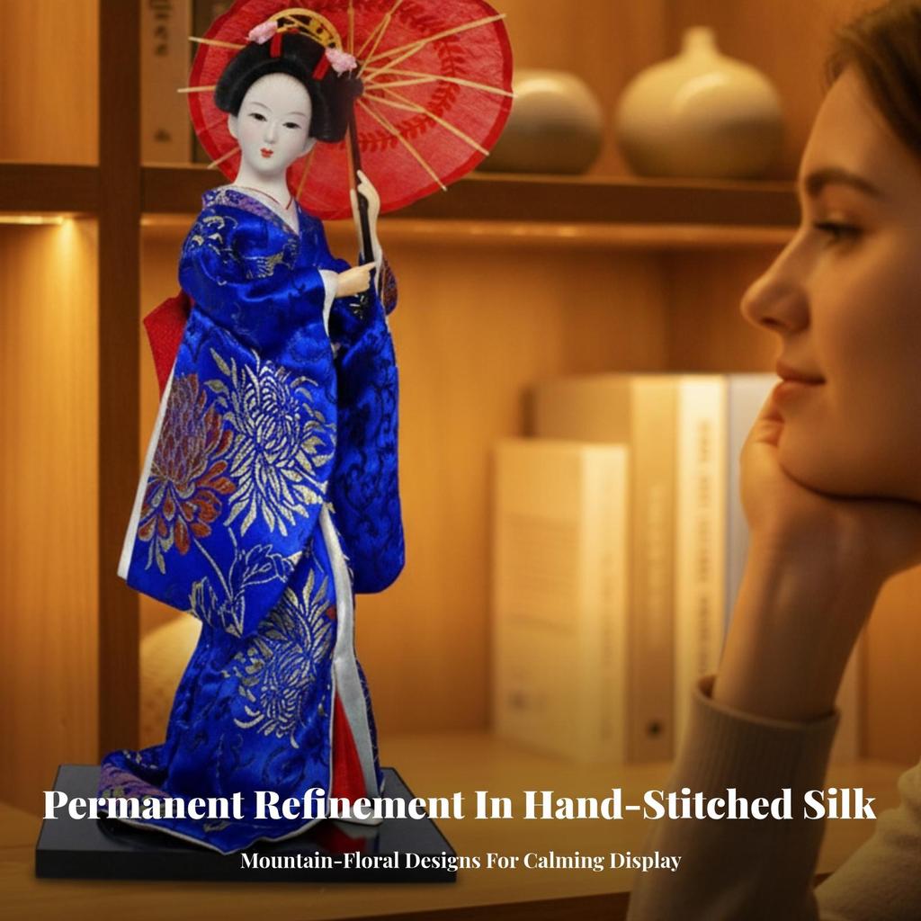 Japanese Geisha Decorative Doll Elegant for Cultural Decor