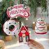 Christmas Tree Shaped Ball Christmas Tree Decorative Pendant Christmas Gift Bag Car House Snowman Garland New Year Ornament