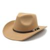 Západní kovbojský klobouk Pánský a dámský sluneční klobouk s ohnutým okrajem Tibetský klobouk Etnický klobouk na tanec při jízdě na koni