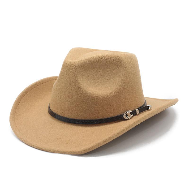 Západní kovbojský klobouk Pánský a dámský sluneční klobouk s ohnutým okrajem Tibetský klobouk Etnický klobouk na tanec při jízdě na koni