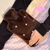 2000ML Hot Water Bottle Plush Belly Warmer Portable Hand Warmer  Winter