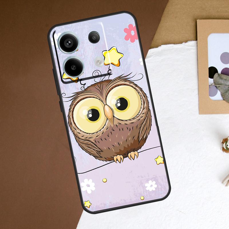 Cute Cartoon Owl Case For Redmi Note 11 12 13 Pro Plus 9 10 10S 11S 12S Redmi 12 9C 10C 12C 13C Back Cover
