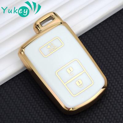 Para Toyota Prius CHR Aygo Corolla Yaris RAV4 Camry Land Cruiser Highlander Prado Auris Avalon 2015 Capa de TPU para Chave de Carro 3 Botões