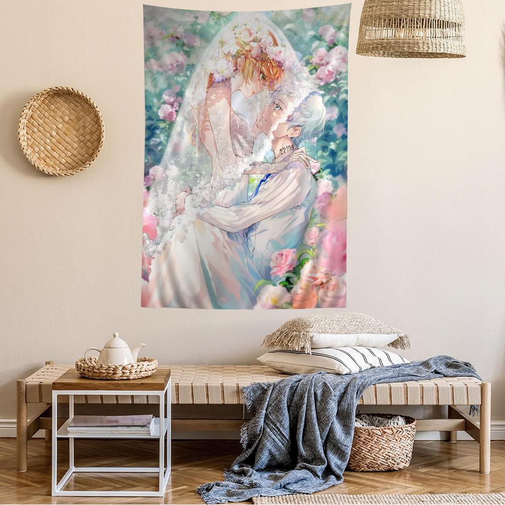 The Promised Neverland Manga Cover Wall Tapestry Emma Character Art Stylish Room Accent for Shonen Anime Manga Fans