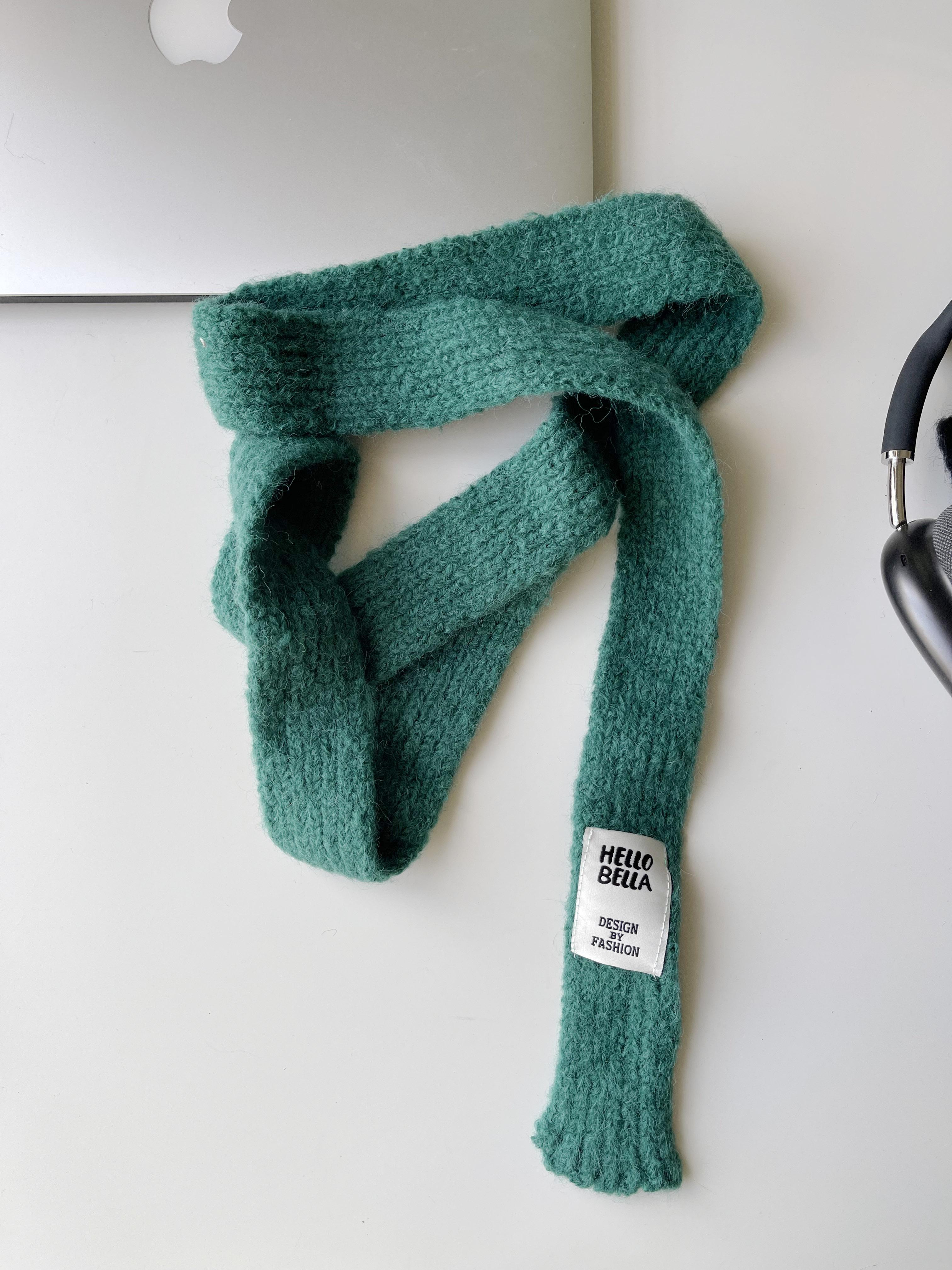 

Letter Y2K Knitted Long Scarves Stylish Korean Style Harajuku Neck Tie Slim Neckerchief Neckerchief Winter/Autumn