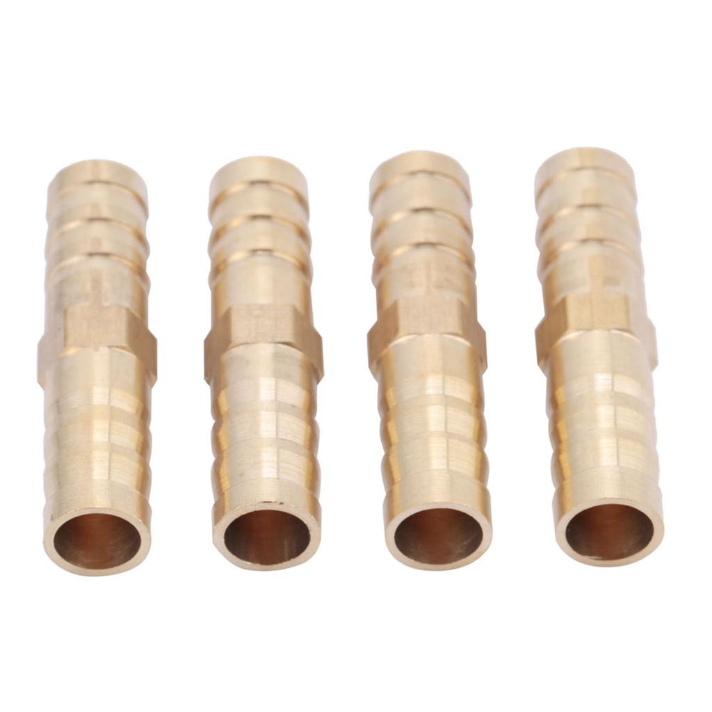 Brass Fitting Hose Barb Tail Reducer Reducing Plug Connector (6mm-8mm 4 pcs)