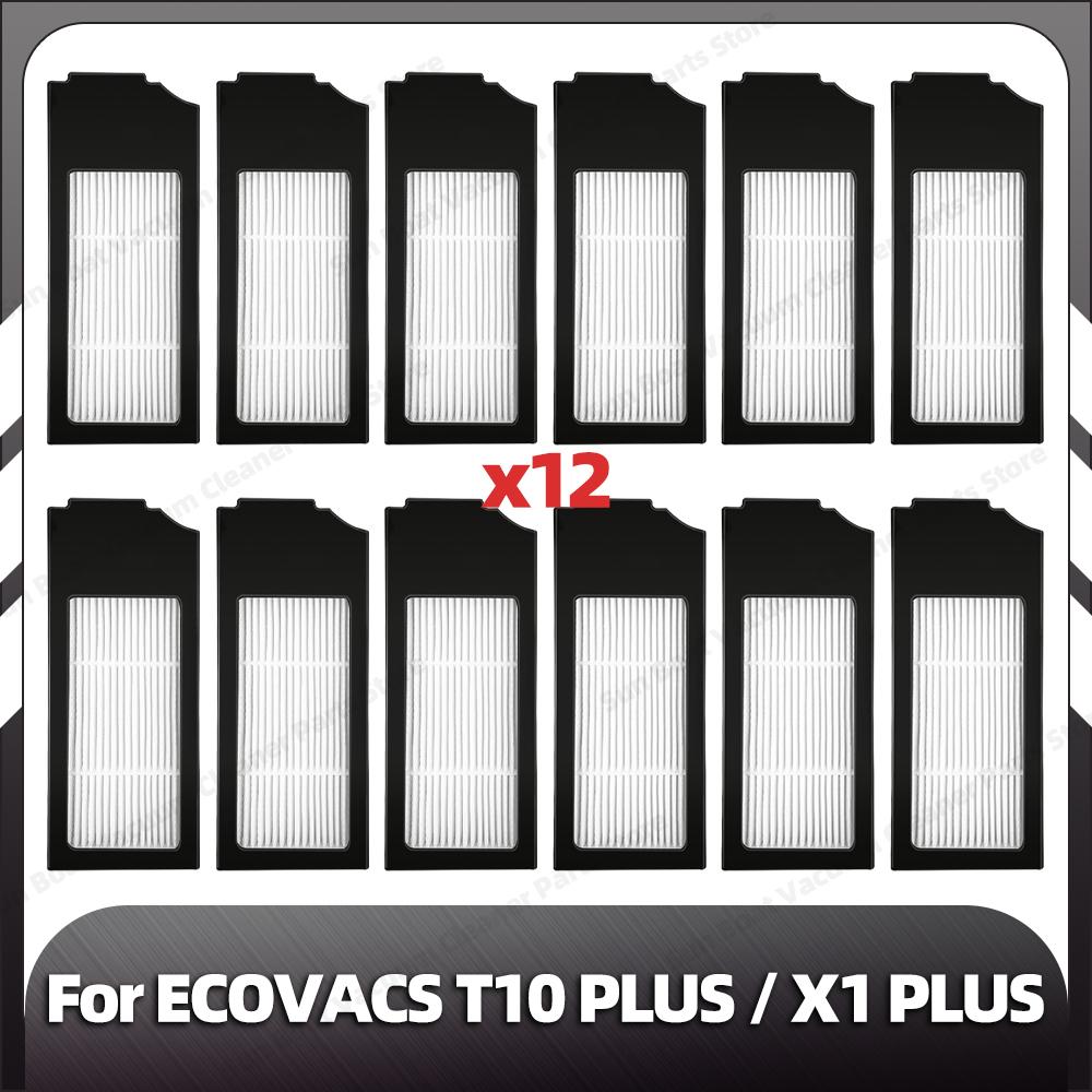 Compatible for ECOVACS T10 PLUS / X1 PLUS Replacement Side Brush HEPA Filter Mop Pad Dust Bag Spare Parts Accessories