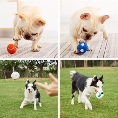 Beste Haustier Hundespielzeug Bälle Quietschen Welpenspielzeug Interessantes Tennis Fußball Zahnreinigung Baumwollfüllung Spielzeug für Hunde Haustierbedarf