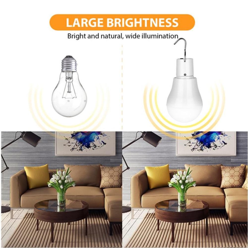 Nuova Lampadina LED a Ricarica Solare Risparmio Energetico Lampadina LED Portatile Lampada Energetica Illuminazione Casa Esterno