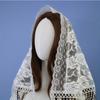 Nakışlı Püsküllü Şal Kilise Şalı Katolik Kilisesi Dua Şalı Şeffaf Çiçekli İspanyol Mantilla Dantel Peçe