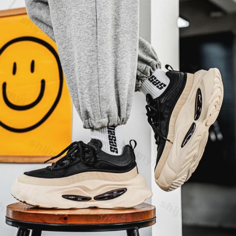 Fashion Height Increasing Casual Men's Shoes 2025 Spring Fashion Trend Versatile Sports Thick Soled Shoes Fashion Trend Chunky sneakers