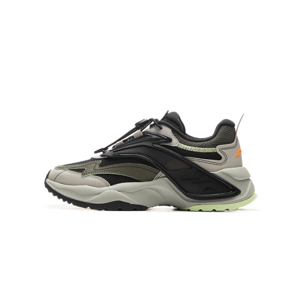 Li Ning Kids Comfortable Durable Low Top Casual Shoes Kids sneaker Black YKCU188-5