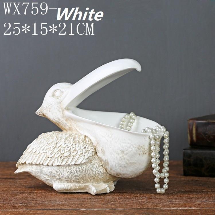 Большой рот Pelecanus Bird Домашний органайзер Смола Art Craft для ключей Смартфон Ноутбук Ножницы Чехол для дистанционного управления Держатели для мелких предметов