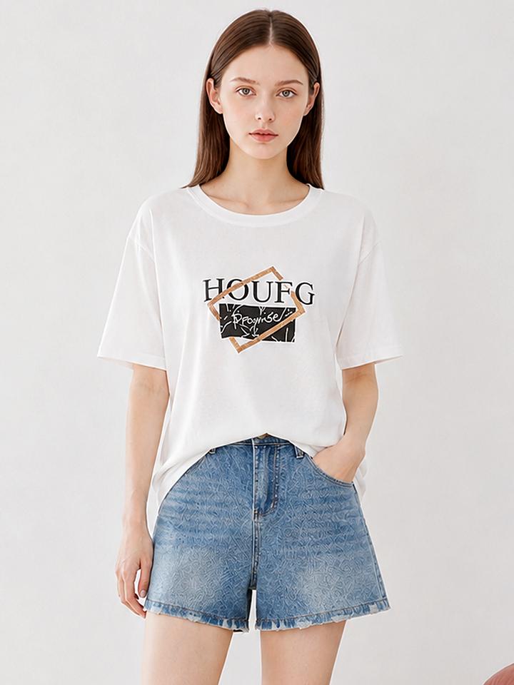 PAIGEFLYNN Printed Slub T-Shirt_P6Bts051C