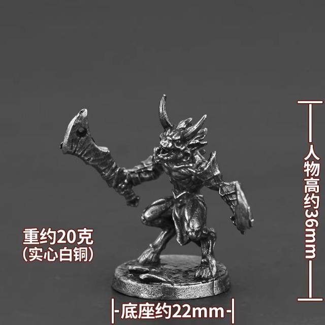Metal Hell Abyss Demon Warrior Man Model Hand-made Finished Car Carrier Tabletop Game Chess Piece Jewelry Boy Ornaments Toy Gift