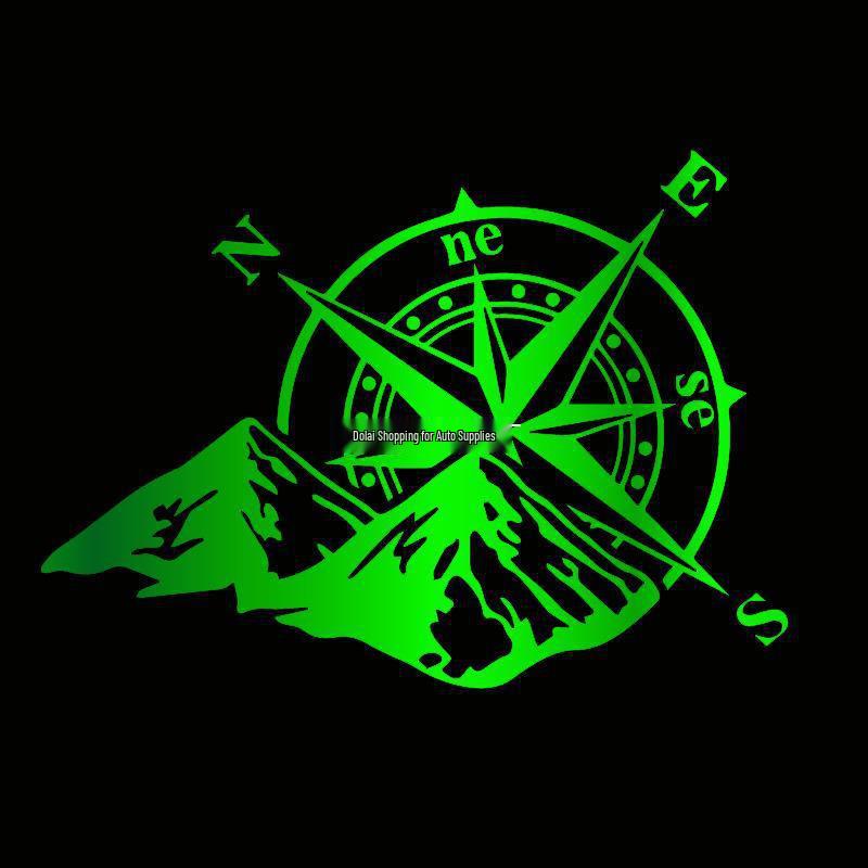 Reflective Compass Direction Indicator Car Sticker 12x16.6