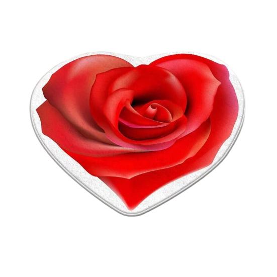 3D Flower Area Rug Absorbent Quick Dry Irregular Plush Floral Floor Mat Washable Non-slip Living Room Bedroom Bathroom Kitchen Decoration Carpet