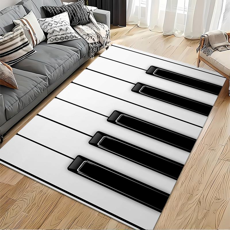 Moderner Klaviertastatur-Druckteppich für Wohnzimmer Heimdekoration Geeignet für den Einsatz als Anti-Rutsch-Matte für Wohnzimmer Schlafzimmer Sofas
