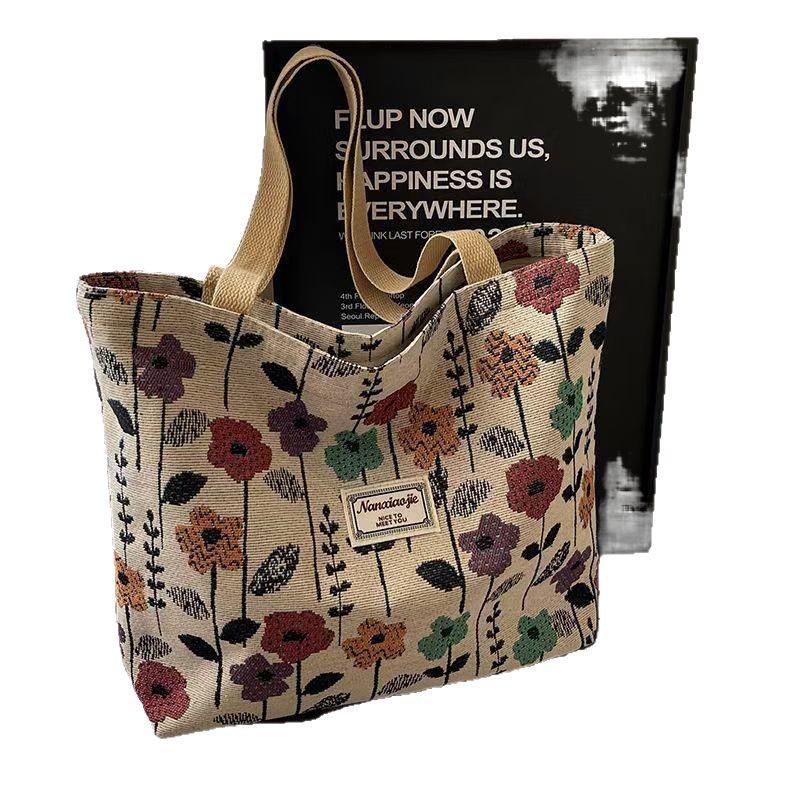 2024 Canvas Tote: Large-Capacity Shoulder Bag for Women - Stylish, Versatile Commuter Handbag