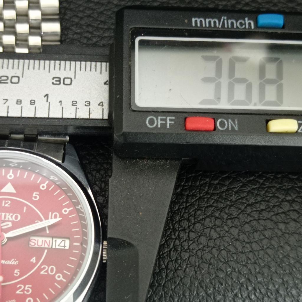 VINTAGE SEIKO 5 AUTOMATIC 6309A REFURBISHED JAPAN MENS RED DIAL WATCH A444658-1