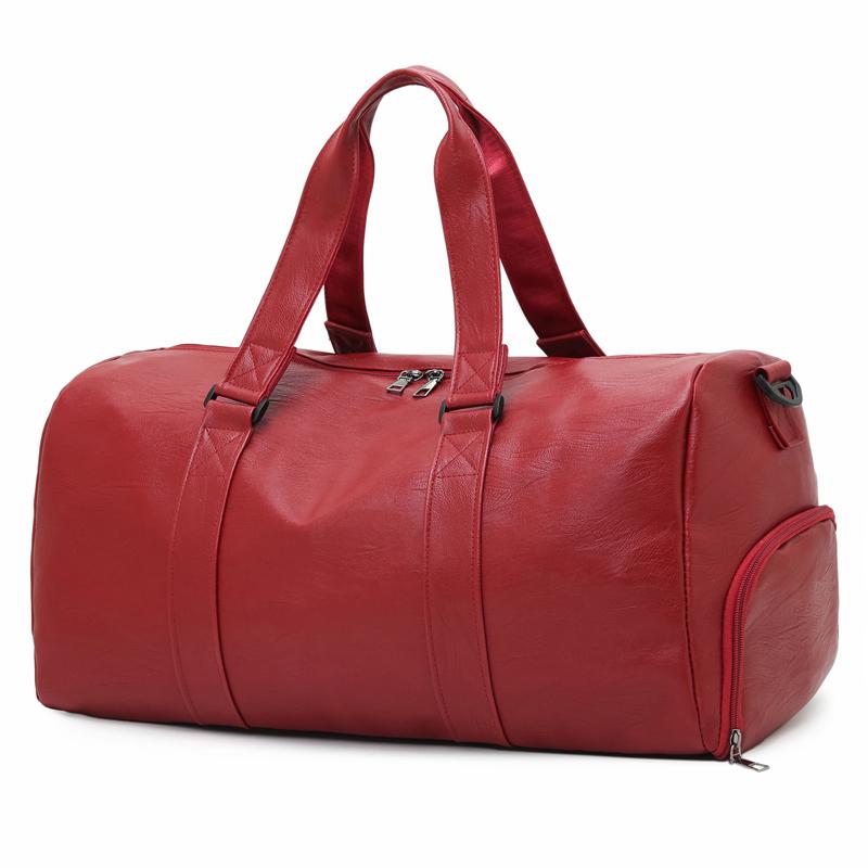 

Women s Bag Fashion PU Leather Large Duffle Travel Bag Organizer Sports Gym Bags Outdoor Shoulder Crossbody Bag Weekend Handbags