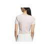 adidas Fashionable Comfortable Round Neck Short Sleeve T-Shirt Women Tops Purple Pink JZ2314