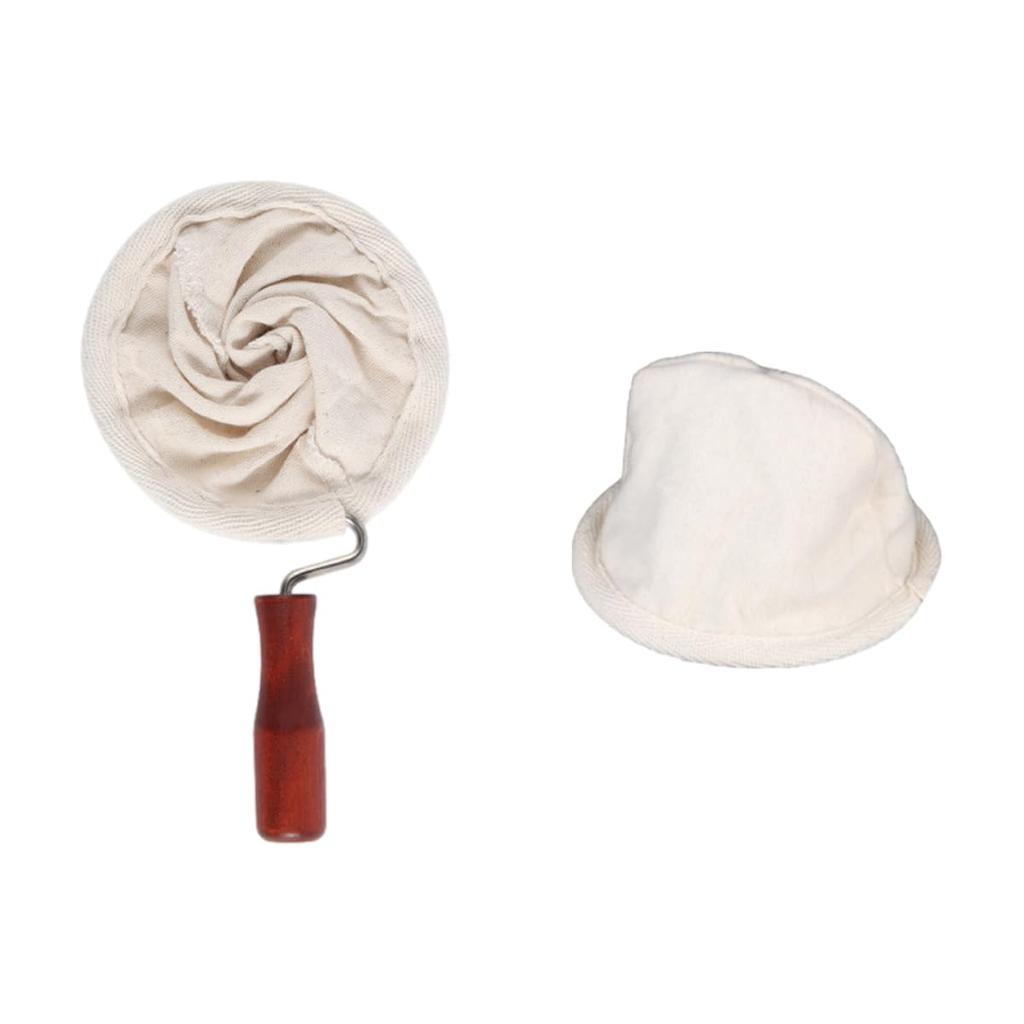 Lanito Coffee Fabric Coffee Camping Coffee with Wooden and Removable Serves Wooden Dripper, Drip, Filter, Cone, Portable, Handle, Reusable, Washable,