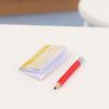 1 sett 1:12 Dukkehus Miniatyr Notebook Blyant Viskelær Student Skrivesaker Modell Barn Late Leke Leke Dukkehus tilbehør