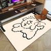 1PC dog poodle Non-Slip Floor Carpet Compatible for Office&Living Room&Bedroom&Dining room - Flat-Weave Machine-W280