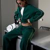 Women's Casual 2 Piece Outfits Zip Up Hoodie Sweatshirt and Drawstring Jogger Pants Set