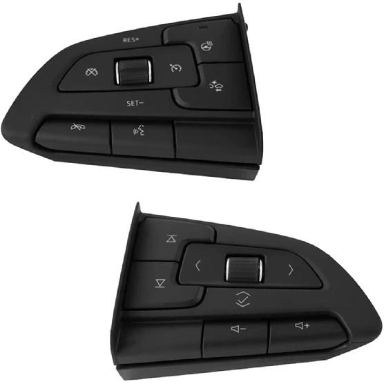 Car Steering Wheel Cruise Control Button Switch with Heating Function Compatible with Cadillac XT4 2019-2021 Replacement Black Right