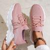 2025 New Spring Breathable Mesh Casual Shoes Lace-up Non Slip Woman Vulcanize Shoes Comfortable Women's Platform Sneakers
